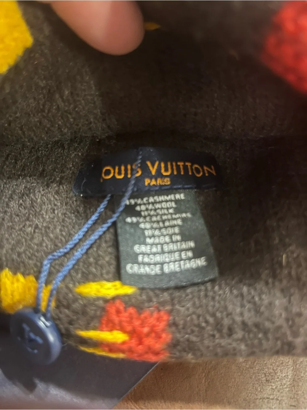 Louis. Vuitton. Limited Edition Split Pop Beaded Beanie Hat
